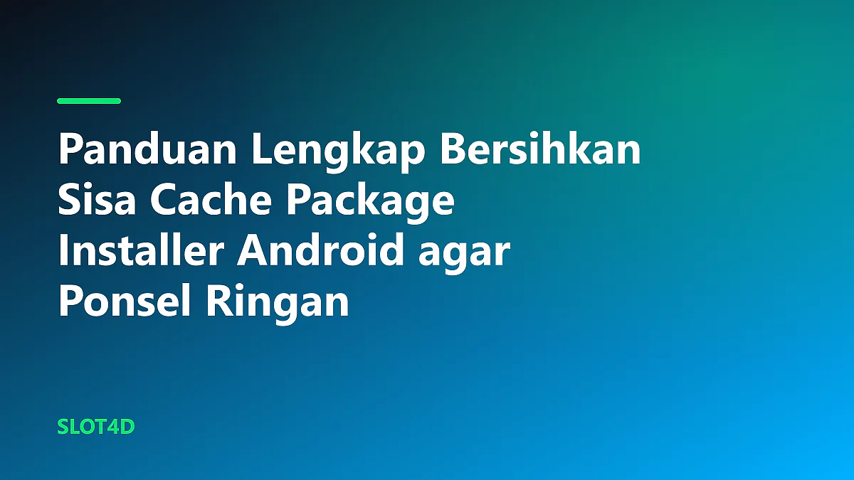 Ilustrasi teknis bersihkan sisa cache package installer android pada layar smartphone