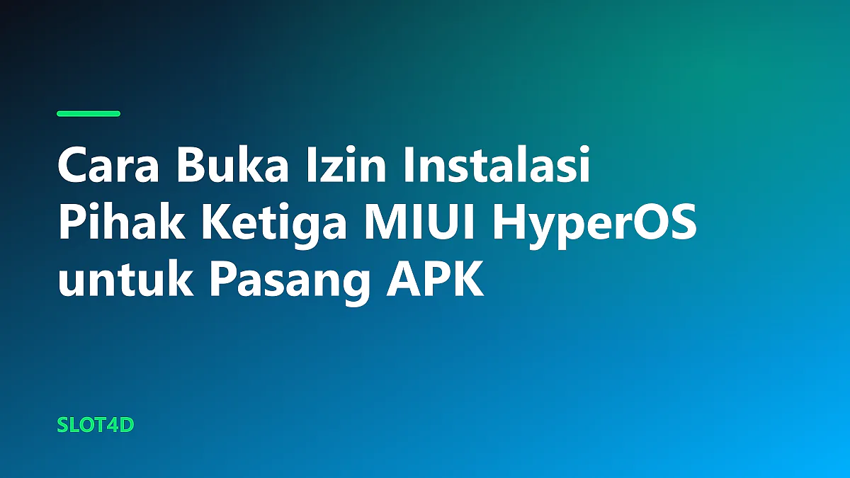Layar pengaturan keamanan ponsel untuk buka izin instalasi pihak ketiga MIUI HyperOS