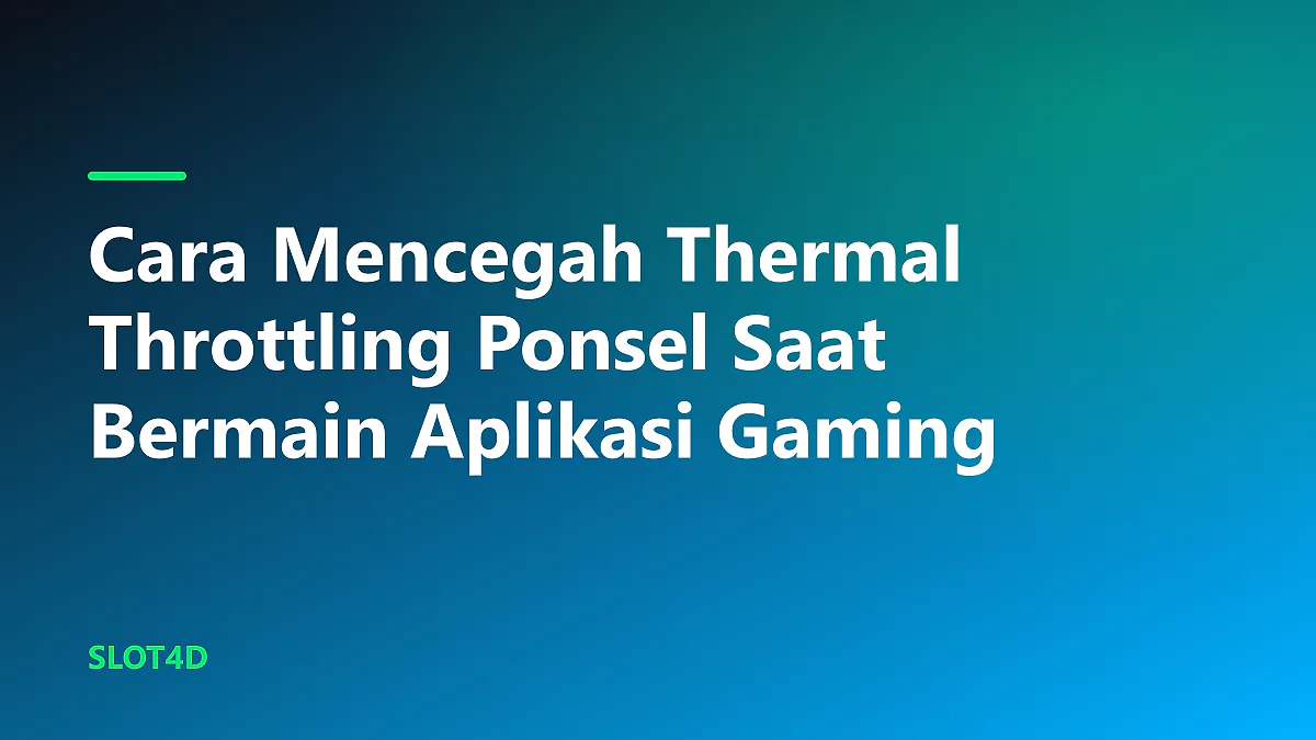 Ilustrasi manajemen suhu dan cara mencegah thermal throttling ponsel saat bermain