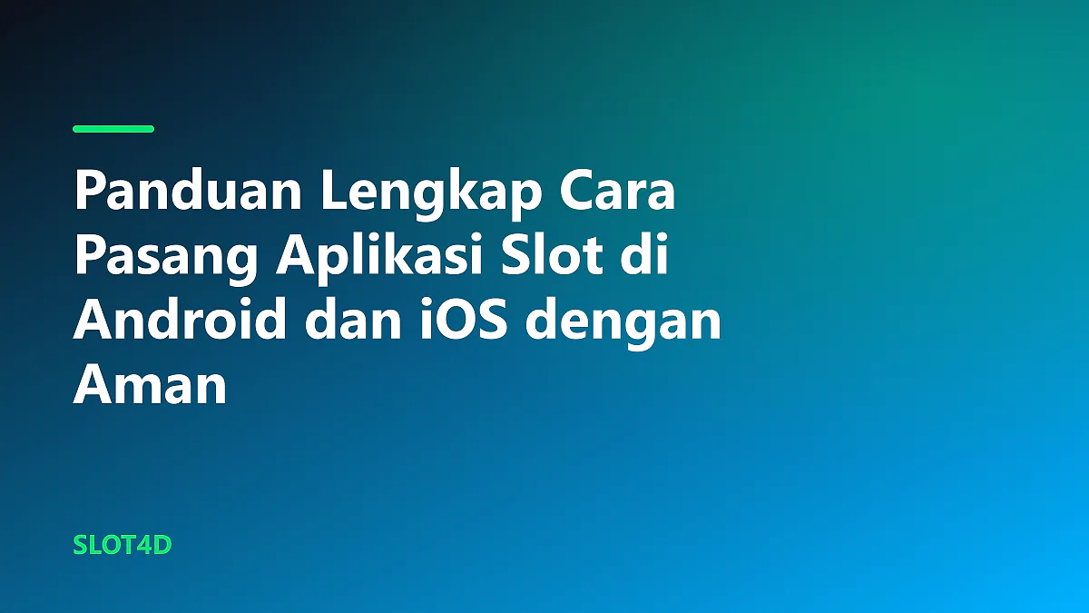 Ilustrasi proses cara pasang aplikasi slot di smartphone dengan verifikasi sistem keamanan berkas digital