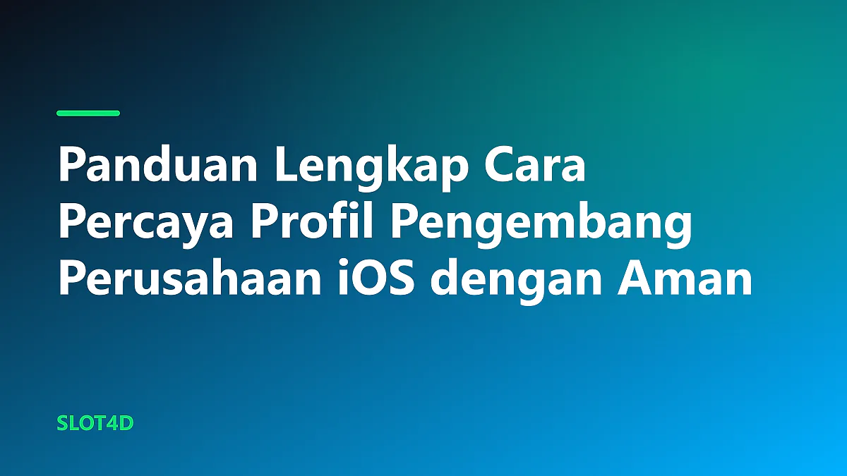 Tampilan layar pengaturan iPhone untuk percaya profil pengembang perusahaan iOS secara manual