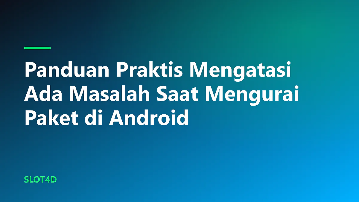 Ilustrasi layar smartphone menampilkan pesan galat sistem saat instalasi aplikasi untuk panduan mengatasi ada masalah saat mengurai paket