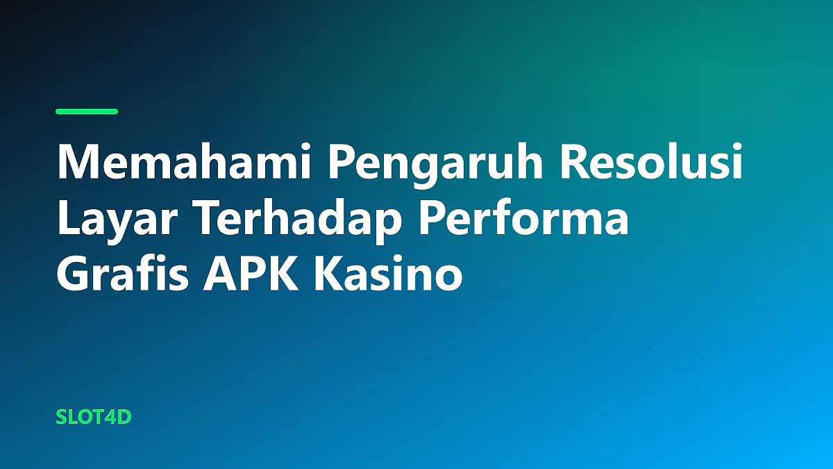 Analisis pengaruh resolusi layar terhadap performa grafis pada pengujian benchmark perangkat smartphone