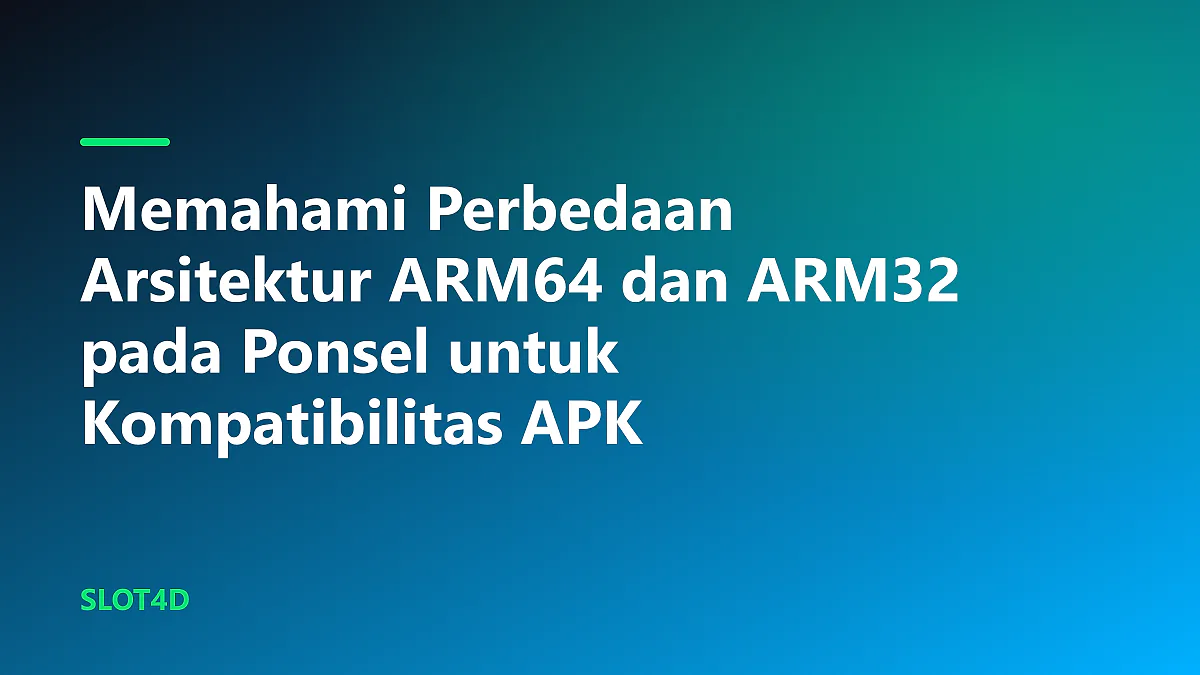Visualisasi microchip prosesor mobile yang menjelaskan perbedaan arsitektur arm64 dan arm32 pada ponsel